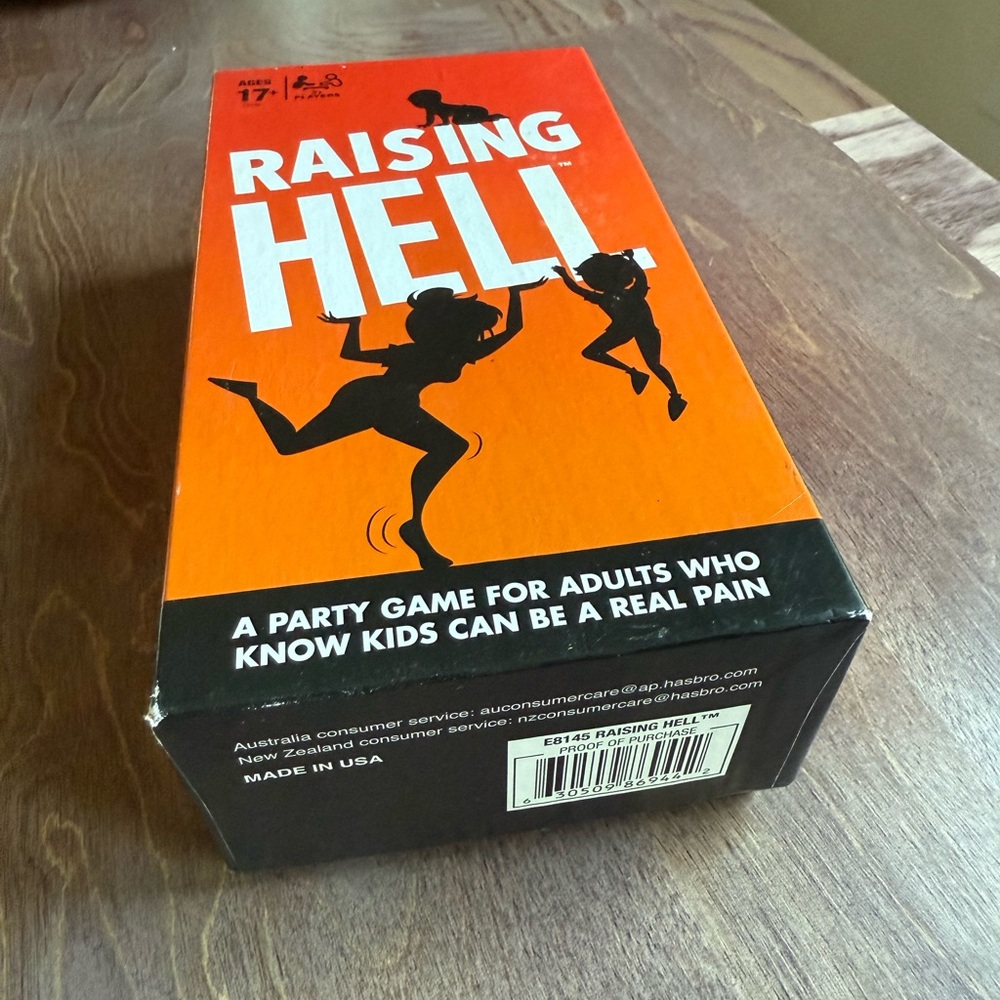 Hasbro Raising Hell Card Game - Vibrant Orange and Black